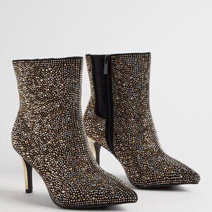 Torrid Embellished Pointed Toe Stiletto Bootie Sz 8.5 WW